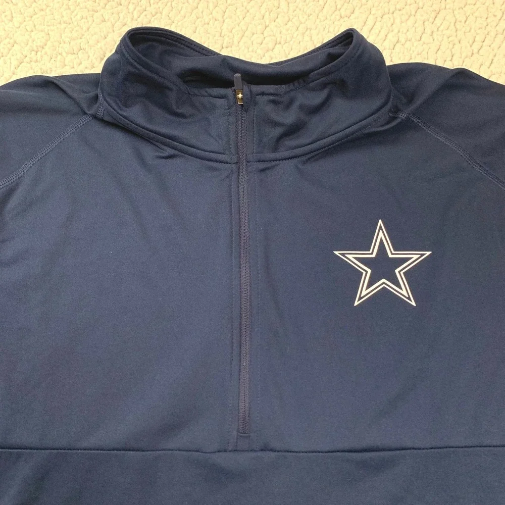 Nike NFL Dallas Cowboys Men's XL Navy Blue Dri-FIT Quarter Zip Pullover